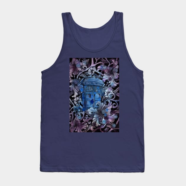 Tardis blue Tank Top by selandrian